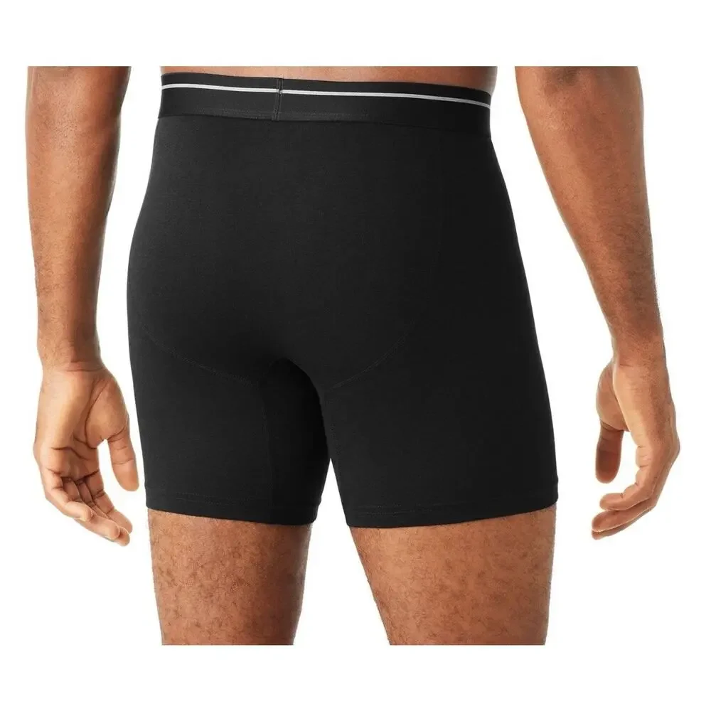 Member's Mark Men's 5-Pack Cotton Stretch Boxer Brief Size Small,‎ Black